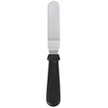 Professionelle Torten-Streichpalette mit Edelstahlklinge und schwarzem Kunststoffgriff - Winkelpalette (6 Zoll PP-Griff Schwarz)