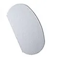 Weißer Teigschaber aus Kunststoff für Torten und Backen, halbovale Form zum Glätten - Aluminiumschaber (Oval)