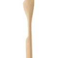 Beige double-headed silicone spatula with embossed floral pattern for baking and cream mixing - Angled Spatula Style / Cream Yellow - Angled Spatula