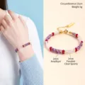 Handmade faceted amethyst and white crystal beaded bracelet for women - Season Fragment - Amethyst