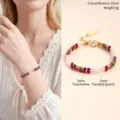 Handmade 2mm colorful tourmaline and faceted clear crystal beaded bracelet for women - Season Fragment - Tourmaline
