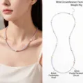 Handmade purple faceted zircon necklace featuring white freshwater pearls and gold beads - Faceted Amethyst Pearl Necklace
