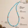 Handmade turquoise and freshwater pearl beaded bracelet with multi-gemstone accents - Turquoise Square