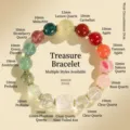 Natural multi-gemstone crystal bracelet with colorful beads and fox charm pendant - 10mm and 12mm / Nine-tailed Fox Multi-color Bracelet - Style F