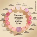 Multi-gemstone crystal beaded bracelet featuring pink quartz and amethyst beads - 10mm and 12mm / Nine-tailed Fox Multi-color Bracelet - Style A