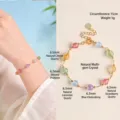 Pulsera de cuentas de cristal natural multicolor con piedras de prenita y cuarzo - Pulsera de Cristal Multi-gema Natural
