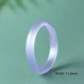 Lavender purple cat's eye stone bangle with 11.5mm width, elegant and smooth finish - Cat's Eye Bangle / 56mm Circle / Lavender
