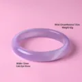 Elegant lavender purple cat's eye stone bangle bracelet for women - minimalist jewelry - Lavender