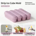 Purple 4-slot silicone stick ice cube mold for water bottles with easy release feature - Strip Popsicle Mold / Purple