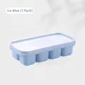 Ice blue silicone ice cube tray mold with transparent lid, 1 pack for DIY ice making - 8-Grid Ice Cube Mold / Ice Blue