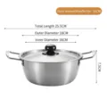 Olla para fideos de acero inoxidable de 16 cm con tapa - 16cm / Plateado