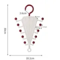 V-shaped creamy white hanger with 10 hooks and 360-degree rotating top hook - White