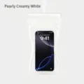 Pearly cream white small waist waterproof phone pouch for swimming and drifting activities - Cream White