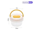 Small 65ml portable transparent airtight food storage container with a yellow handle - S / Thickened Small (65ml)