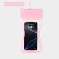 Pearlescent rose pink waterproof phone pouch for swimming with touch-sensitive film - Rose Pink