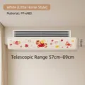 Deflector de aire acondicionado central blanco con lindo diseño de poni - Estilo Pony / 16x57-89cm