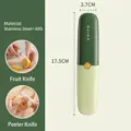 Avocado green 2-in-1 portable fruit knife and peeler tool made of ABS and steel - 2-in-1 Dual Tip / Green