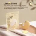 Hojas de jabón portátiles con caja de almacenamiento amarilla para viajes - Pack de 25 / Amarillo (Aroma a Limón)