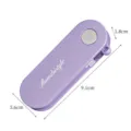 Portable purple folding fruit and vegetable peeler with detailed metric dimensions - One-Way Folding / Purple