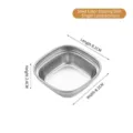 Professional Korean style stainless steel sauce dish in silver finish, single compartment - Single Compartment / 8.1cmx8.1cmx2.4cm / Silver
