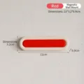 Tira de ganchos magnéticos rojos para pared, tamaño compacto 11x3,2x0,9cm hogar. - 3.2*11*0.9cm / Rojo