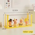 Large yellow Roman column transparent dustproof storage box for figurine collection - L / Yellow