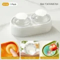 White 2-cavity silicone ice ball maker mold for 5cm large round ice spheres - White