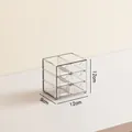 Transparente stapelbare Schubladenbox mit 6 Fächern für Kleinteile, 12x9x12cm groß - Klein Transparent 6 Raster (C4997) / 12x9x12cm