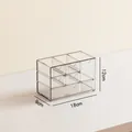 Transparent 7-compartment stackable drawer storage box for small items, 18x9x12cm - Large Transparent 6 Grids (C4997) / 18x9x12cm