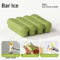 Green silicone ice cube mold for long bar-shaped ice sticks perfect for water bottles - Green