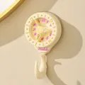 Creative dopamine style suction cup hook featuring a unique vintage clock face design - Cream