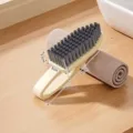 Multifunctional cream-colored household cleaning brush with stiff gray bristles - Long Handle Hanging Style / Single Pack (17x6x5cm) / Cream
