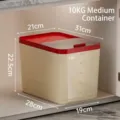 Contenitore per riso sigillato medio da 10 kg con coperchio, 22,5x21x31cm - Capacità 10kg