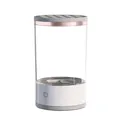 Automatic electric makeup brush cleaner with transparent bowl and sleek white base - Plug-in Model / White