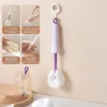 Purple 2-in-1 bottle brush with sponge and straw cleaner - Purple
