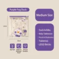 Waterdichte baby opbergtas met eendenprint, medium formaat, ritssluiting organizer - Paarse Mist Eend / Middel (10 Stuks/Verpakking)