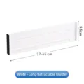 White long telescopic drawer divider adjustable from 37 to 65 cm for organization - Long Style (9037) / 37-65cm