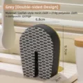 Grey double-sided kitchen sponge scrubber with mesh and sponge composite, 9.7x6.8x3cm - U-Shaped Double-Sided Sponge / Gray