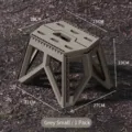 Grey portable small folding plastic stool for outdoor camping fishing with dimensions - S / 1 Piece / Dark Gray