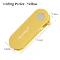 Portable yellow folding fruit peeler tool with 9.1cm length, ideal for kitchen use - One-Way Folding / Yellow