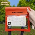 Grande pochette étanche orange pour téléphone, idéale natation et rafting 19x20cm - 19*20cm / Orange
