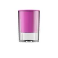 Noordse zelfbewaterende plantenpot met roze binnenbak en transparante geribbelde buitenkant - Violet