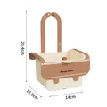 Panier de drainage pour évier de cuisine crème et marron avec sangle de suspension - Kaki