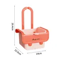 Panier d'égouttage pour évier orange et crème, dimensions 14 cm x 12,9 cm x 20,4 cm - Rose Orangé