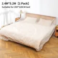 Cubierta antipolvo desechable para muebles 2,4M x 5,2M para cama doble - 2.4mx5.2m / Transparente