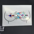 Pegatina decorativa de gemas para el pecho con diamantes de imitación de colores - Gemas de Pecho (1022)