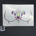 Joyas profesionales de acrílico iridiscentes para el pecho con pedrería multicolor - Estilo Lágrima Degradada (1018)