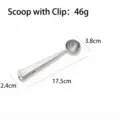 Multifunctional stainless steel coffee measuring spoon with bag sealing clip 17.5cm - Measuring Spoon Clip