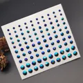 Sheet of iridescent blue gradient face rhinestones for stage makeup and eye decoration - Gradient Blue Laser Rhinestone Style (E4) / 1 Piece