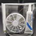 Kit de decoración de uñas DIY con 12 rejillas de diamantes, lápiz y pegamento de pestañas. - Juego de Color AB / Mezcla de Color AB de 12 Rejillas (Pegamento + Lápiz Incl.)